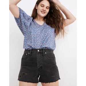 Madewell Black Denim Shorts